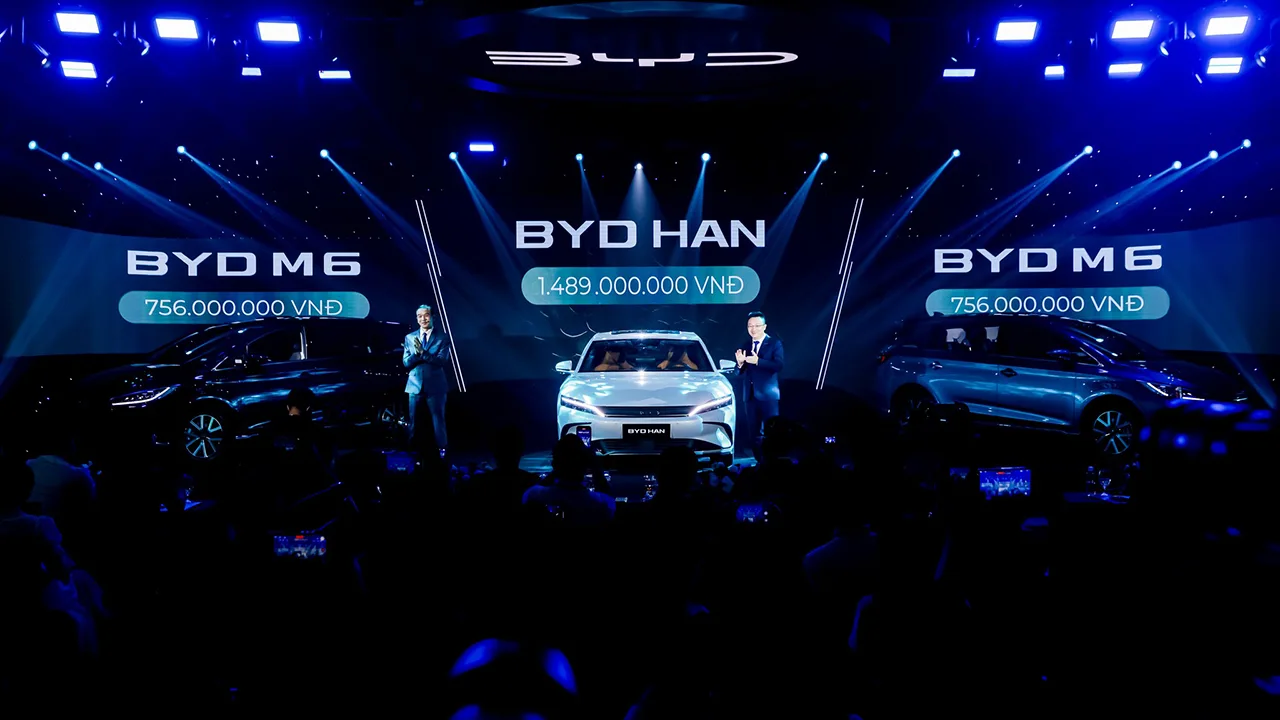 Ra Mắt Sản Phẩm Mới MPV Thuần Điện BYD M6 Và Sedan Hạng Sang BYD Han